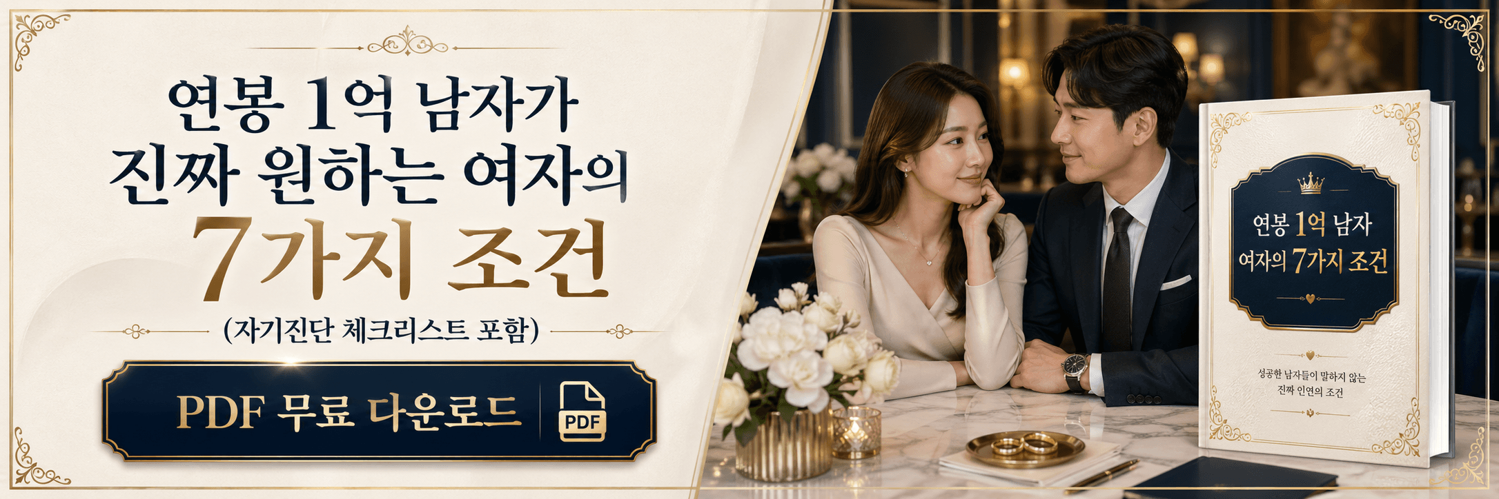 연봉 1억 남자가 진짜 원하는 여자의 7가지 조건 자기진단 체크리스트 포함